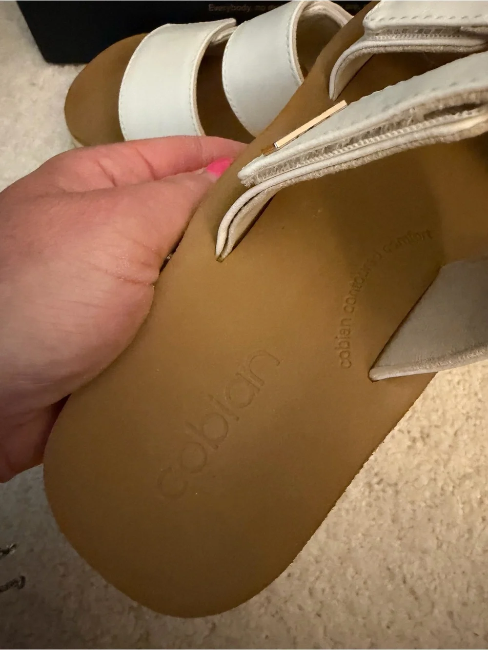 Cobian Cream Double-Strap Platform Slide Sandals